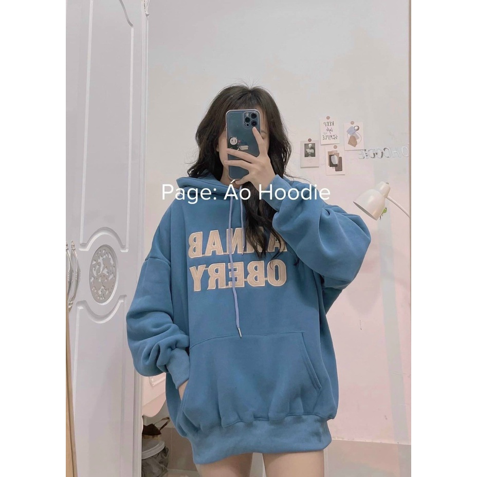 (Sale FreeShip) Aó hoodie nữ from rộng giấu quần,áo nỉ ngoại in chữ tay dài có nón,4 màu trẻ trung dễ mặc