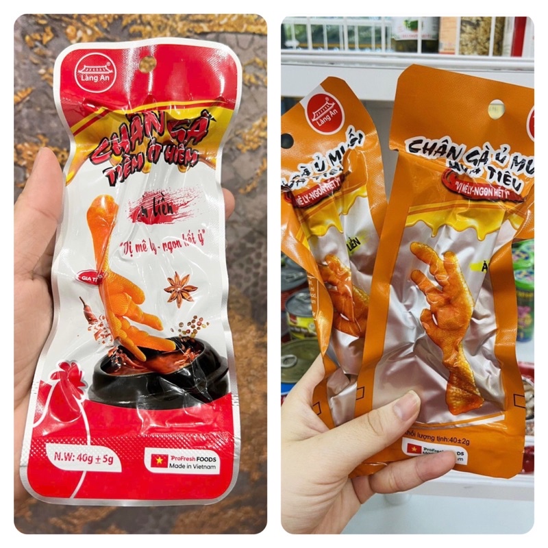 Combo 15-20 gói chân gà ủ muối hoa tiêu, chân gà tiềm ớt hiểm