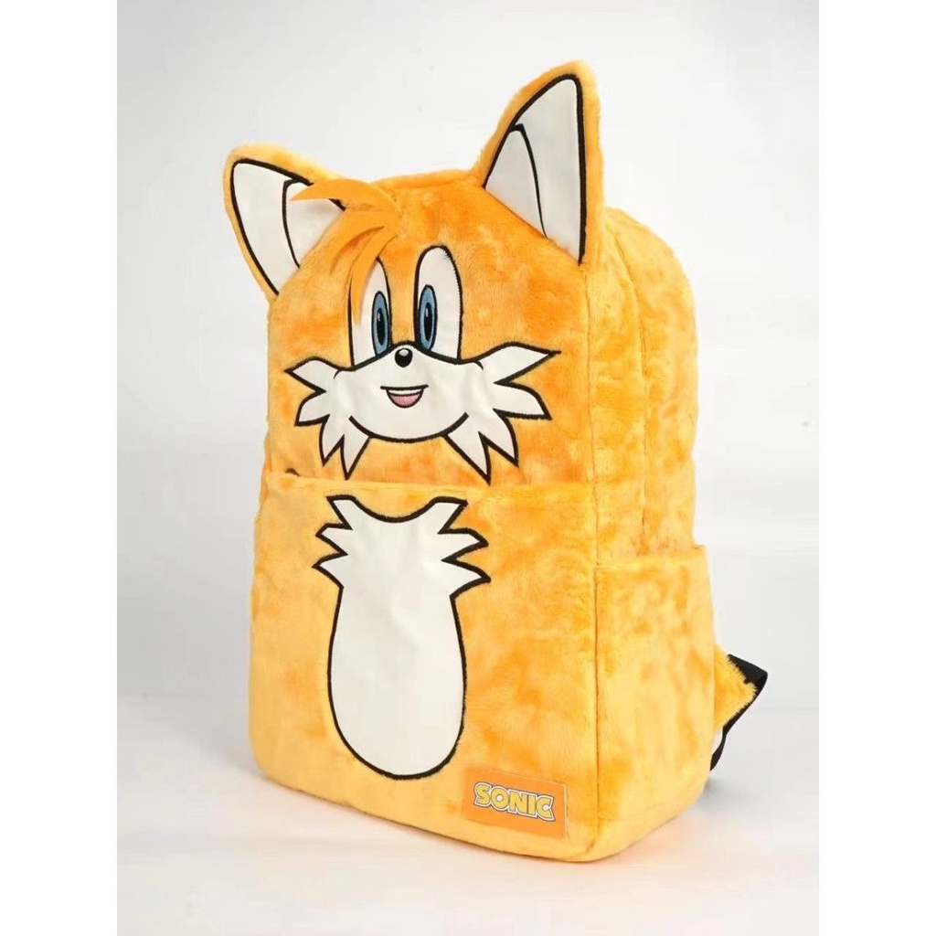 Wlgs Ba Lô Đeo Vai Họa Tiết Hoạt Hình Sonic Talls Màu Vàng Phối Lông Cho Học Sinh