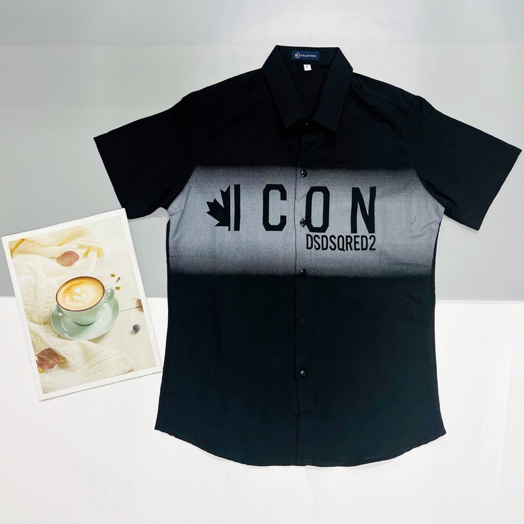 Áo sơ mi nam tay ngắn vải đũi hàn chất mềm mịn ép 3D mẫu mới 3 màu HOT TREND cao cấp-AHFASHION