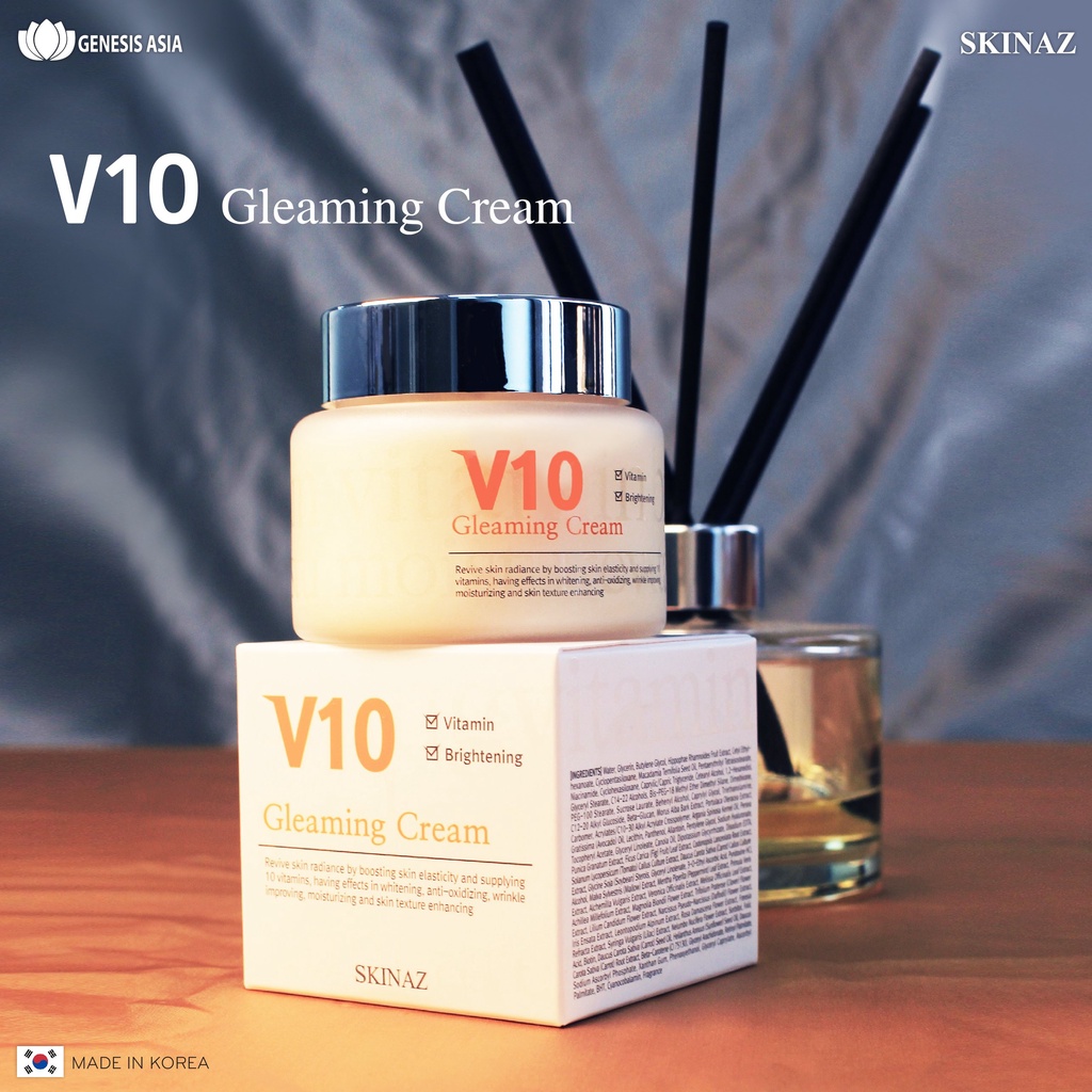 Kem V10 Skinaz Hàn Quốc Chính Hãng 100ml - V10 Gleaming Cream Skinaz