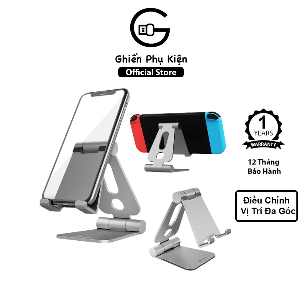 Giá Đỡ Tomtoc USA Alumium Đa Góc For iPad Mini/iPhone/Smartphone - Hàng Chính Hãng