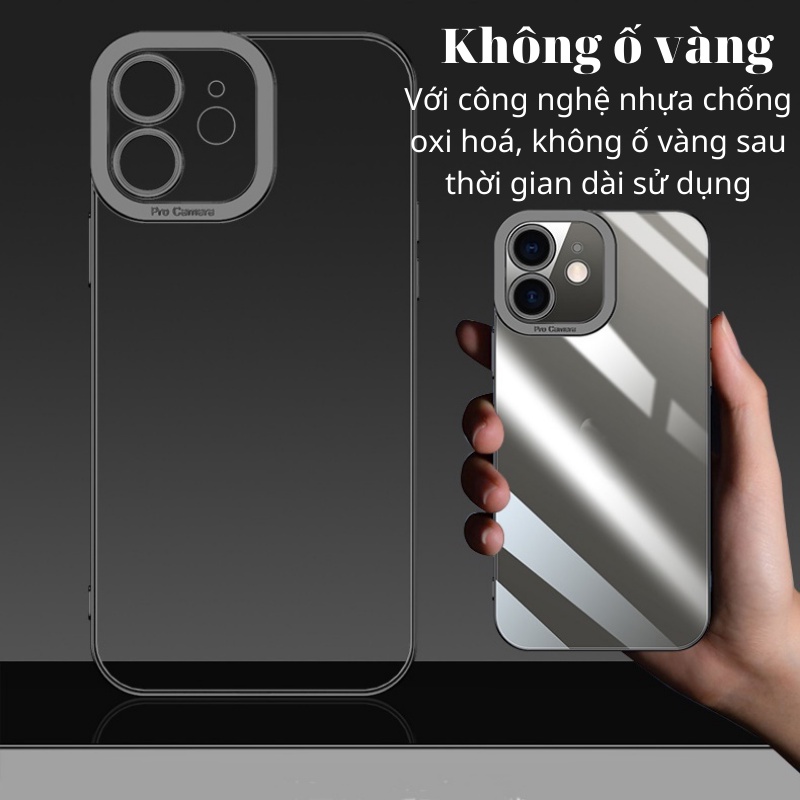 Ốp lưng trong suốt màu bạc vàng Gold Silver sang trọng X/Xs/11/11pro/11promax/12/12pro/12promax/13/13p/13pm BenZ Store