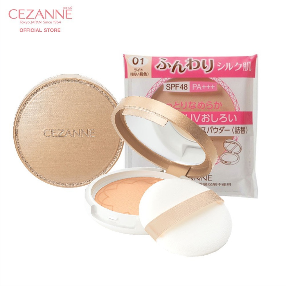 Phấn Phủ Kiềm Dầu Cezanne UV Silk Face Powder Nhật Bản SPF48 PA+++ 10g