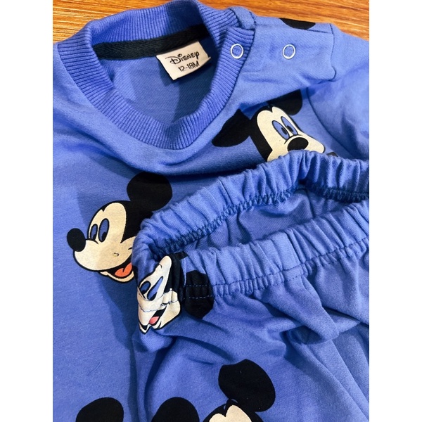 Set bộ Mickey xanh biển da cá bé trai