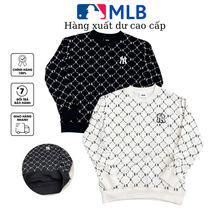 Áo nỉ Sweater nam nữ MLB NY Yankees nhiều màu hàng xuất dư cao cấp phong cách Hàn Quốc