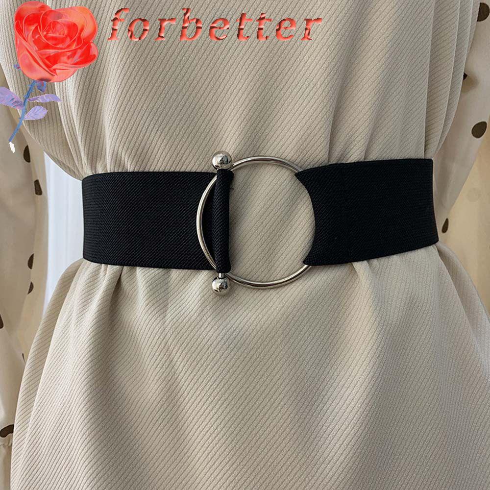 Thắt Lưng Màu Trơn Khóa Kim Loại Dạng Vòng Thời Trang Cho Nữ