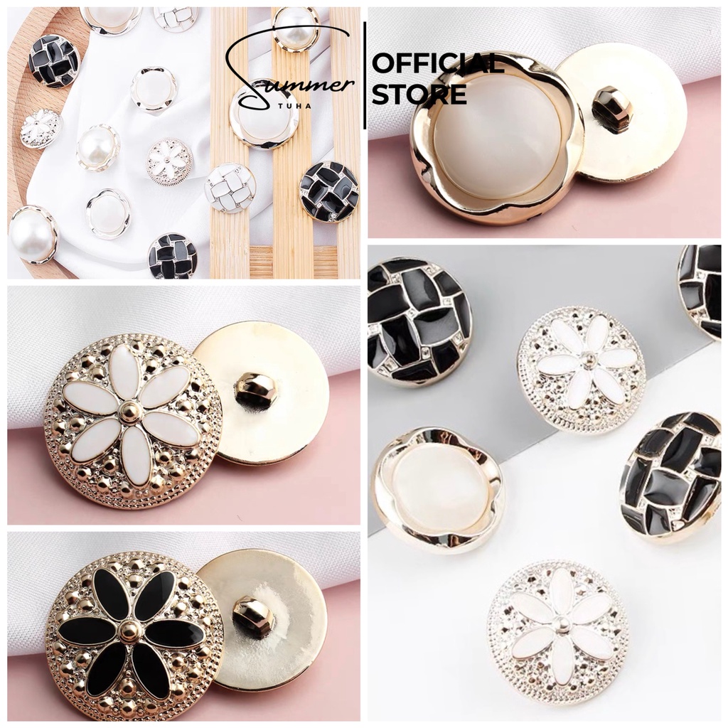 Cúc khuy nút áo tròn to nhiều kích cỡ cho nữ giới, len, dạ, khoác, cardigan, váy