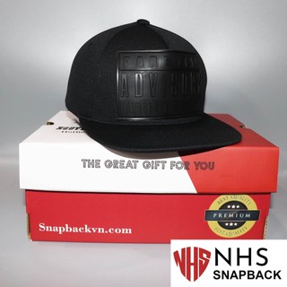 Nón Snapback Advisory Logo 3D May chắc chắc Advis_Black.