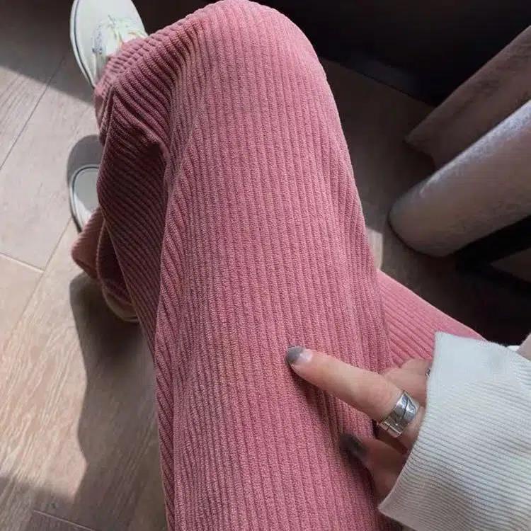 🔥Quần ống rộng nhung tăm dáng dài - quần ống rộng 3 màu tùy chọn hot trend phong cách