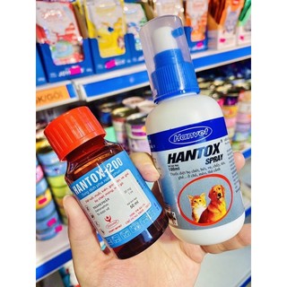Hantox spray - hantox 200 xịt ve rận cho chó mèo