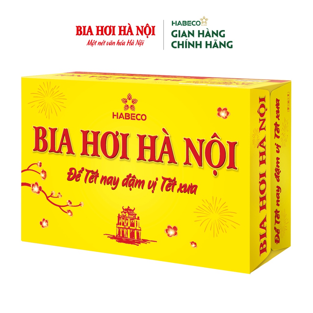 COMBO 2 Thùng 24 lon Bia Hơi Hà Nội – HABECO (500ml/lon)