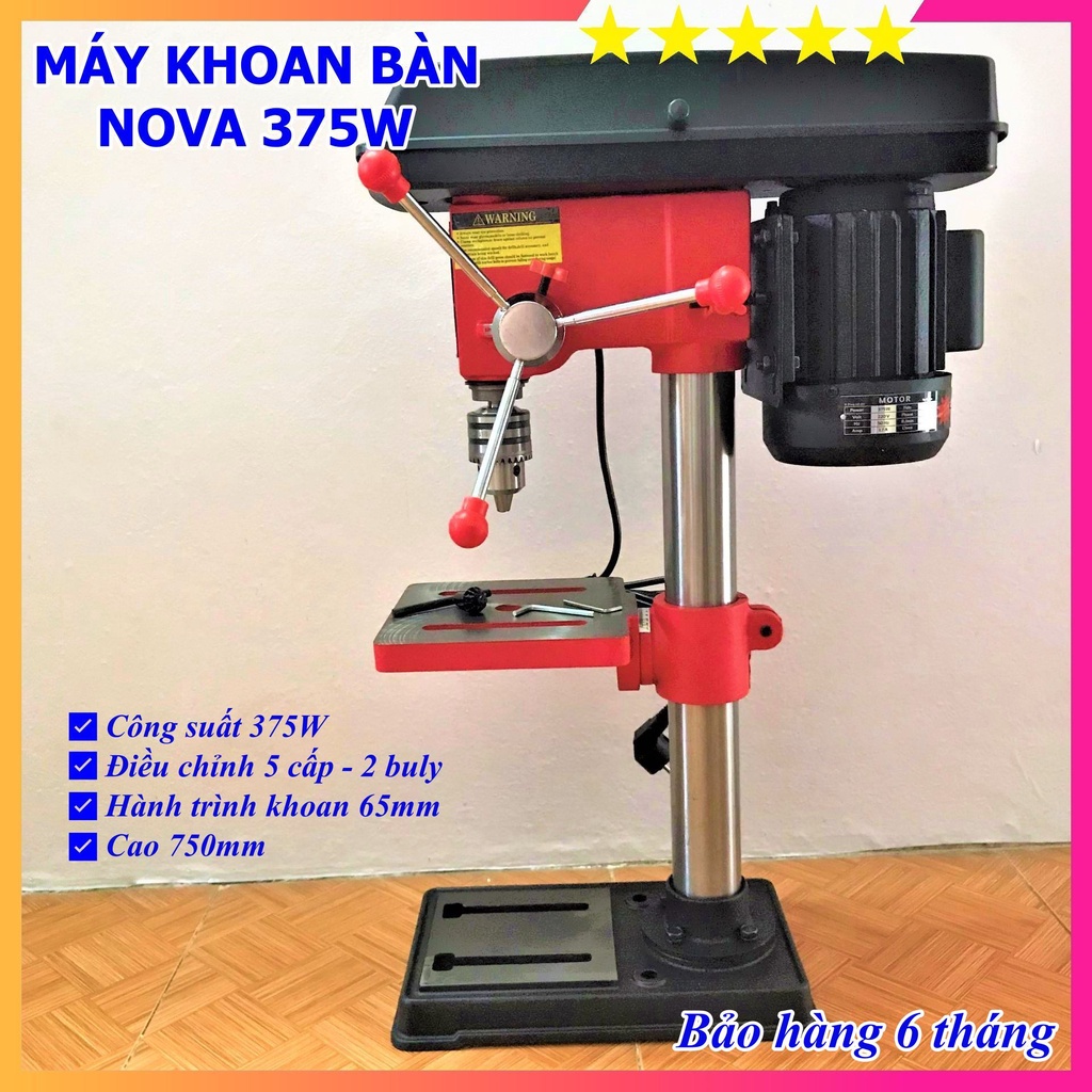 Máy Khoan Bàn NOVA BM-13H (375W) - Cao 75cm - Hàng Nội Địa Cao Cấp - Bảo Hành 6 Tháng