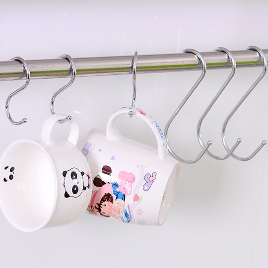 Combo 4 Móc Chữ S Dài 7cm Treo Đồ Siêu Chắc - Treo Hàng Hóa - Loại Cao Cấp Có Đầu Tròn