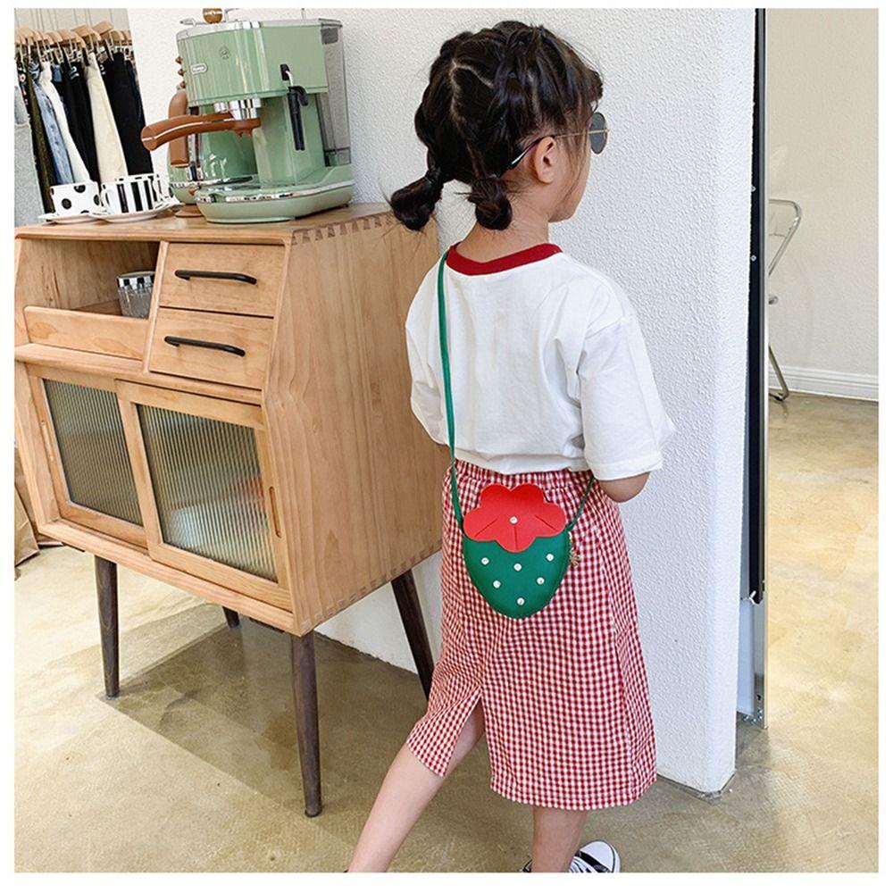 SUMU Túi Đeo Vai Đựng Tiền Xu Hình Trái Dâu Dễ Thương Cho Bé