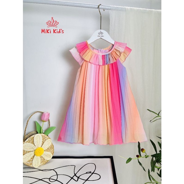 Đầm xếp ly cao cấp cho bé size 10kg đến 40kg