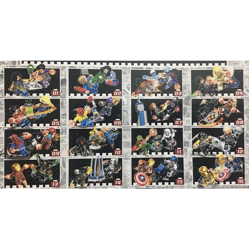 Lắp Ráp Lego Non Các Nhân Vật Super Hero Marvel JX1229