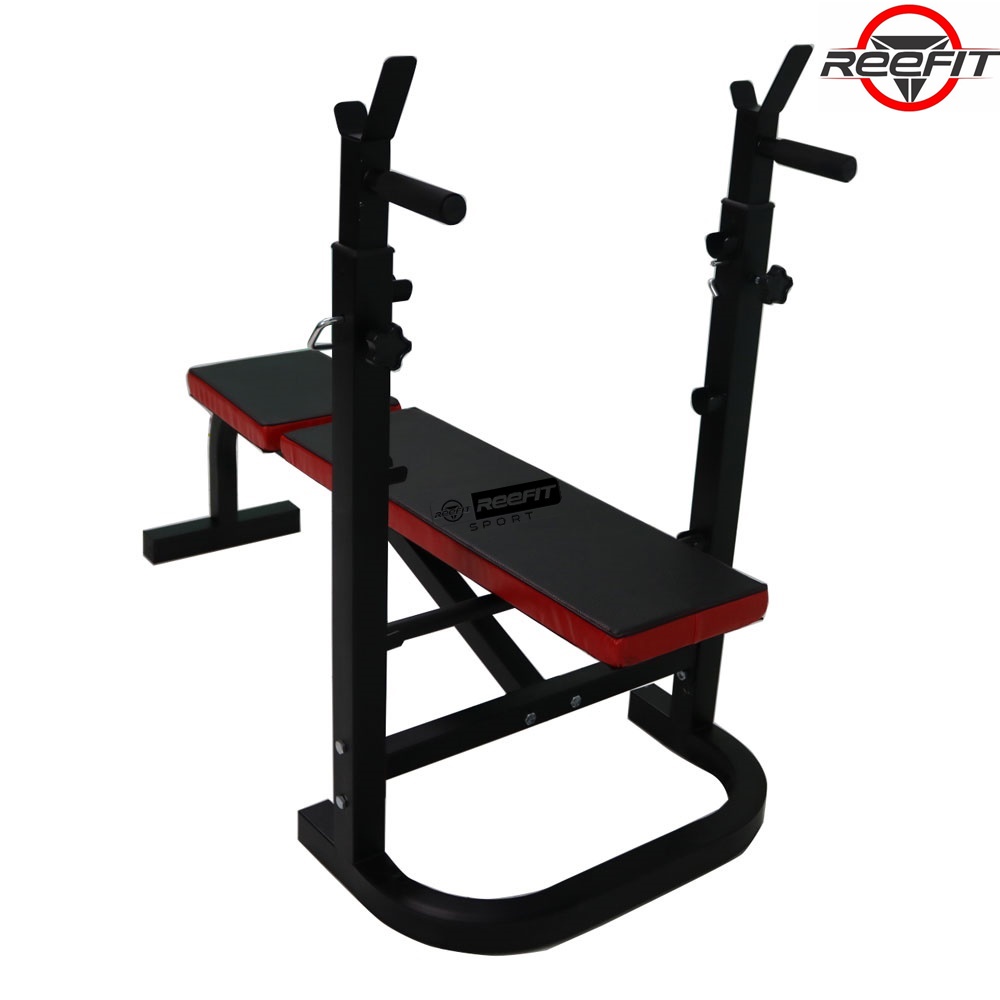 Ghế tập tạ gánh tạ đa năng ghế tập gym kết hợp giá đỡ tạ reefit RF-20150 (KO KÈM ĐÒN VÀ TẠ MIẾNG)