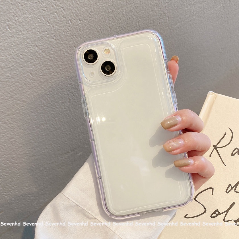 Ốp Điện Thoại TPU Mềm Trong Suốt Màu Dạ Quang Cho iPhone 14 13 12 11 Pro Max Xs Max Xr X 7 8 6 6s Plus