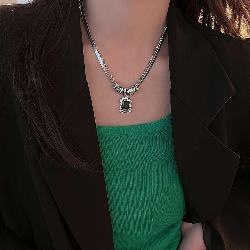 AROMA Vòng cổ Thiết Kế Đơn Giản Phong Cách Punk Thời Trang Cho Nữ