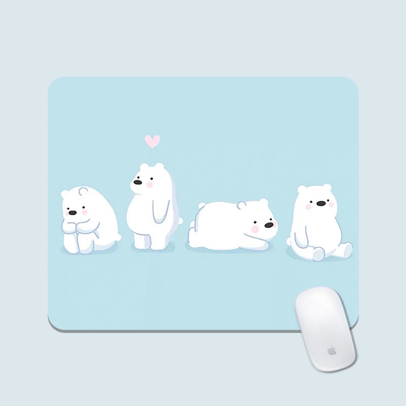 Đệm Lót Chuột Dày Dặn Chống Trượt Hình Gấu Hoạt Hình Dễ Thương