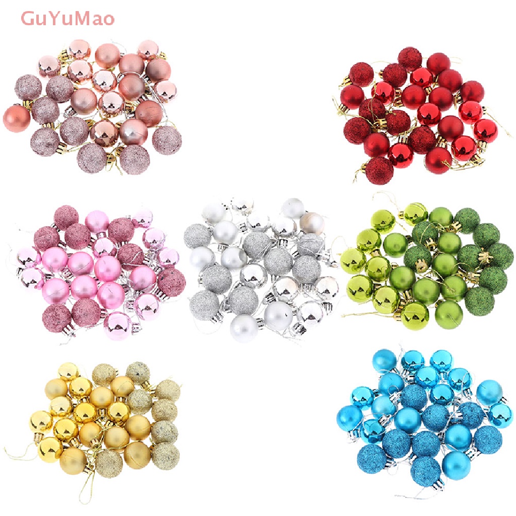 Set 6 / 12 / 24 Trái Châu Trang Trí Cây Thông Giáng Sinh Năm Mới