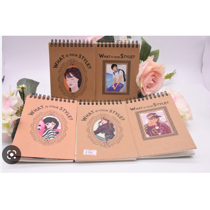 Sổ lò xo bìa Kraft Style A6 160tr_1631