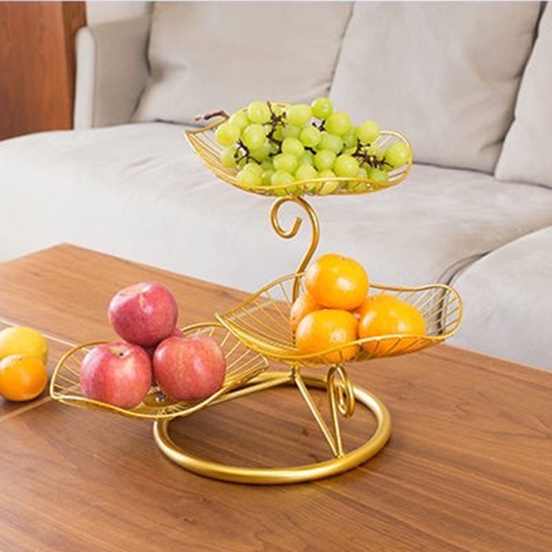 Có thể bán buôn Phong cách Bắc Âu Giỏ trái cây 3 tầng Hiện đại đựng đồ ăn nhẹ nhiều cho Bàn cà phê trong phòng khách Virgina056 Hàng giao ngay