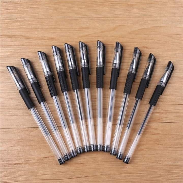 Combo 10 Bút Bi Nước - Êm Tay, Không Lem Mực, Viết Siêu Thích - ĐỦ 4 MÀU  - TÍM - ĐEN - XANH - ĐỎ