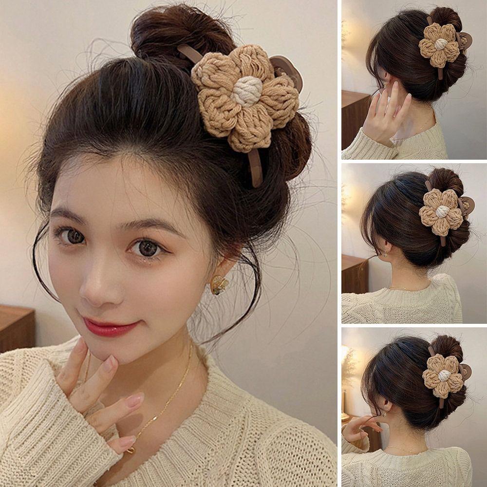 Kẹp Tóc Càng Cua Hình Hoa Thanh Lịch Mạnh Mẽ 1 Cái