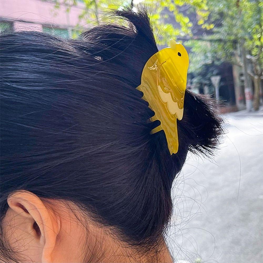 Kẹp Tóc Hình Cá Mập / Chim Công Hoạt Hình Thanh Lịch Cho Nữ