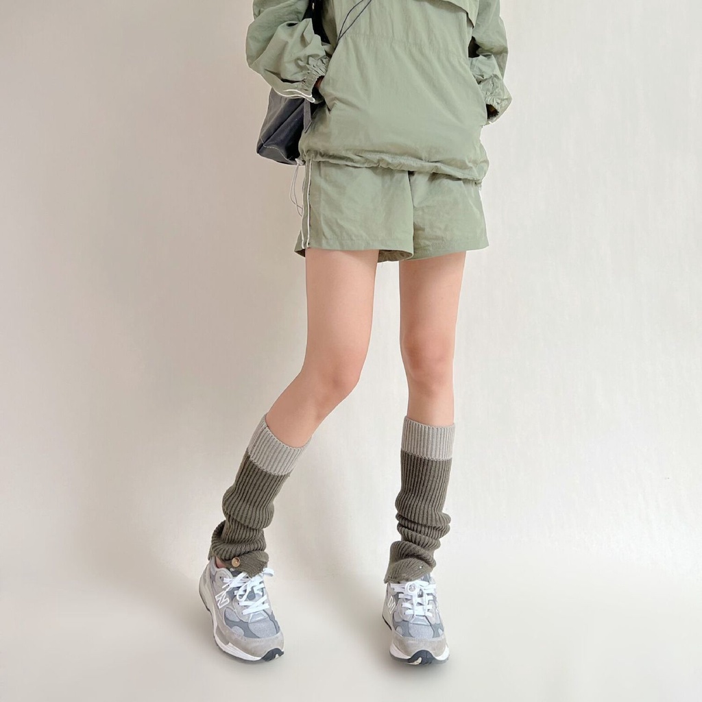 K Dệt Kim Che Chân Phối Màu Tương Phản Thời Trang Thu Đông Dành Cho Nữ Mi