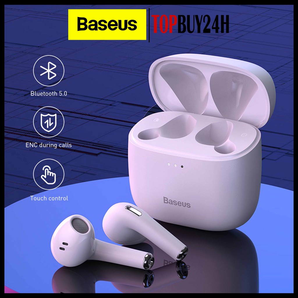 Tai nghe Baseus bluetooth 5.0 không dây Bowie E8 thiết kế nhét tai tiện dụng