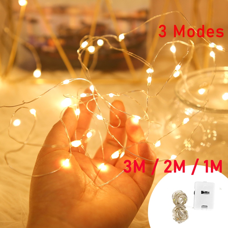(Miễn Phí Pin) Dây Đèn LED 3M 3 Chế Độ Ánh Sáng Thần Tiên Trang Trí Trong Và Ngoài Nhà