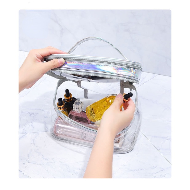 Túi Đựng Mỹ Phẩm Trong Suốt Chống Thấm Nước Tiện Dụng Khi Đi Du Lịch