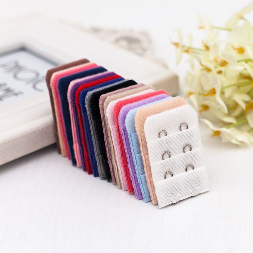 Mốc nối áo ngực vải chất polyester móc thép không gỉ, khóa mở rộng phụ kiện áo ngực cao cấp tiện ích Kingshop 062-063