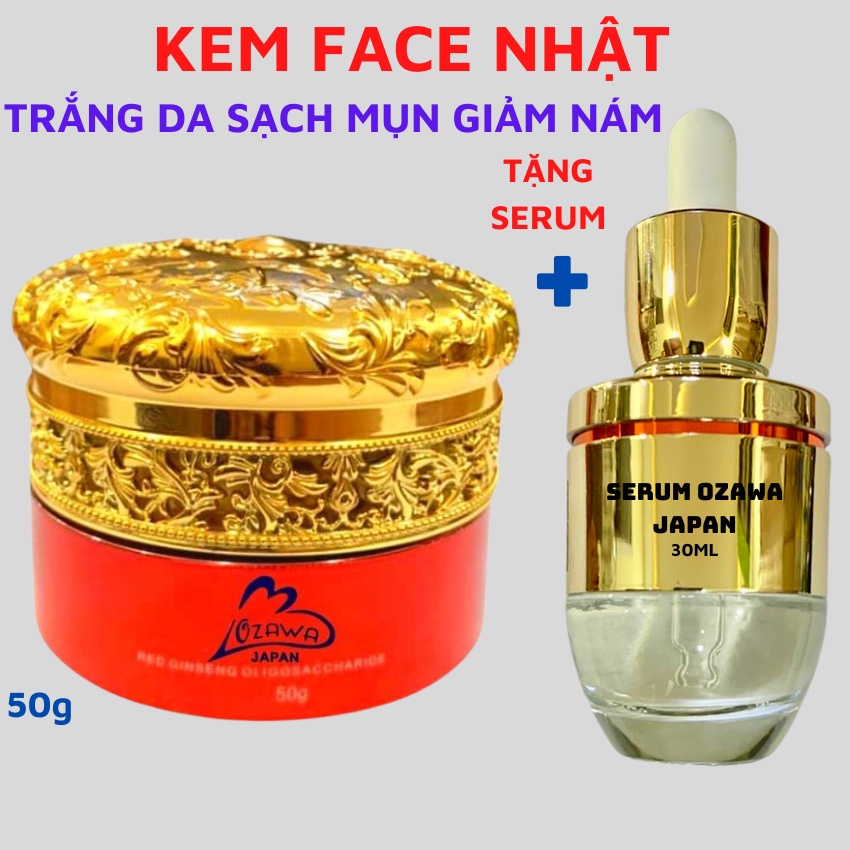 Kem Dưỡng Trắng Da Mặt Giảm Nám Tàn Nhang OZAWA JAPAN 10in1 kem face trắng da tái tạo da mặt sạch mụn kem trắng da mặt