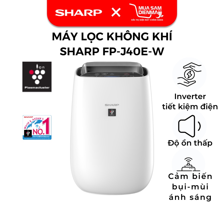 Máy lọc không khí Sharp FP-J40E-W (30m²)