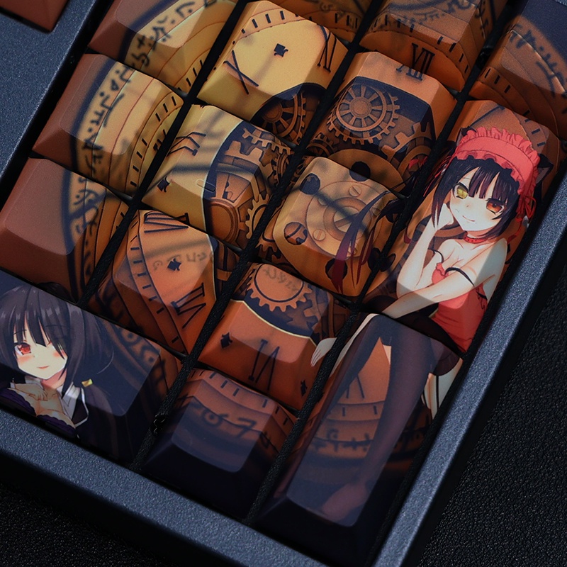 Tokisaki Kurumi Keycaps Cherry Profile DATE A LIVE Nightmare Anime PBT Dye Sub Bàn phím cơ học Keycap