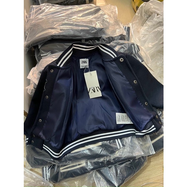 Áo khoác dạ bomber cho bé trai