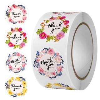Cuộn 500 tem decal nhãn dán Thank you