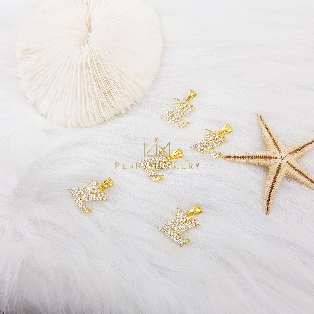 Mặt Dây Chuyền Nữ Dạng Charm Màu Vàng Nhiều Đá Sang Trọng Cao Cấp |BERRY JEWELRY