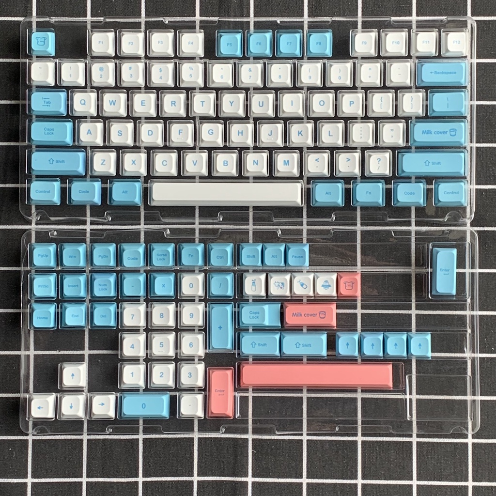 Keycaps PBT XDA - Milk Cover 119 Phím Dành cho phím cơ