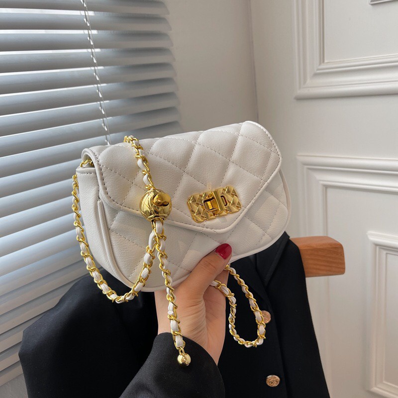 Túi xách Nữ LEMON THREE Đeo Chéo Đeo Vai Ô Trám  Mini  Bỏ Vừa Điện Thoại Phong Cách Hàn Quốc