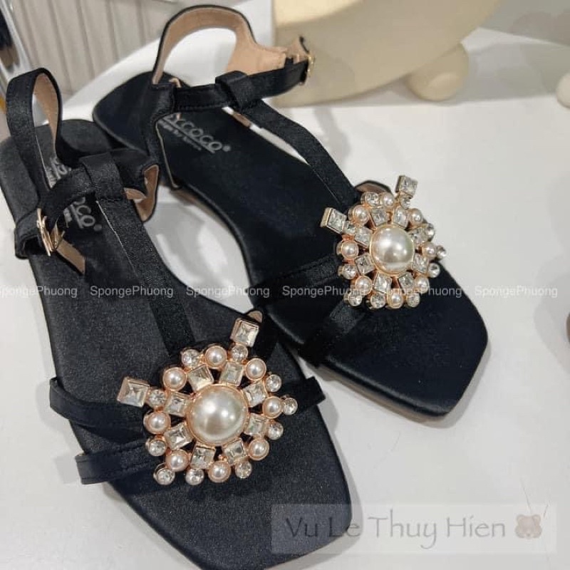 Dép sandal đính đá tiểu thư ❤️ Hàng QC loại 1 ❤️