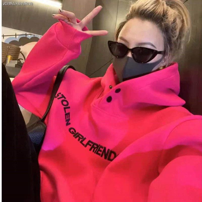 Áo Hoodie 100% Cotton Dáng Rộng Thời Trang Hàn Quốc Cho Nữ