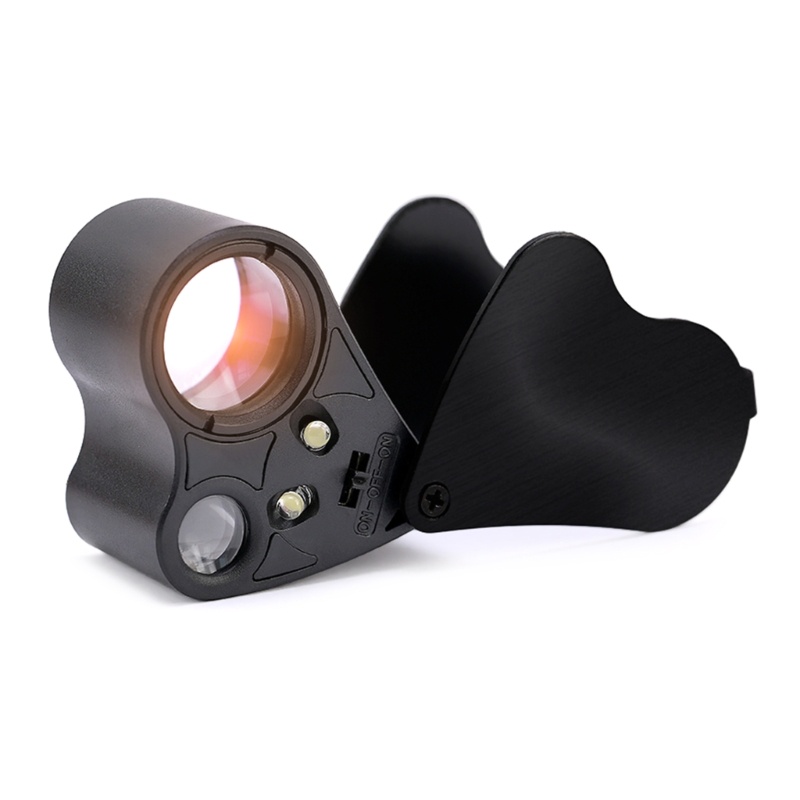 Kính Lúp Cầm Tay 30X 60X Có Đèn LED Có Thể Gấp Gọn Dùng Để Phóng To Trang Sức / Đồng Xu