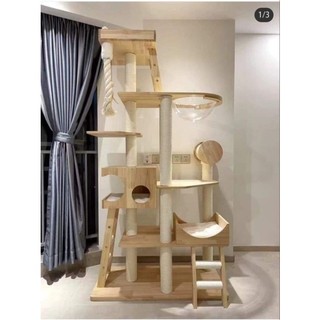Cattre siêu to cho mèo, nhà gỗ mèo