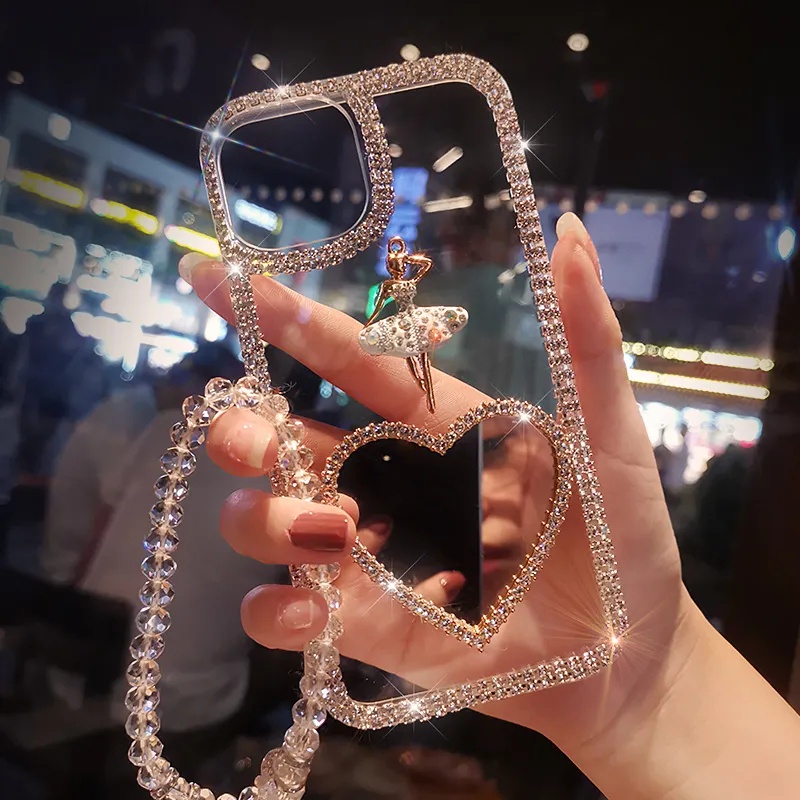 Sang Trọng Ốp Điện Thoại Đính Đá Lấp Lánh Cho Samsung Note 8 9 10 Plus 20 Ultra A71 A51 A52 A53 5G A31 A32 A33 A14 A12 A73