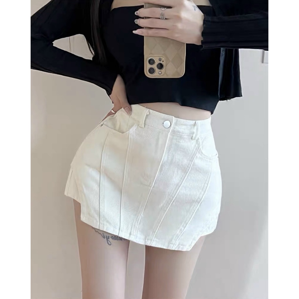 CHÂN VÁY KAKI VẠT SIÊU HACK DÁNG SIÊU HOT LYIUT